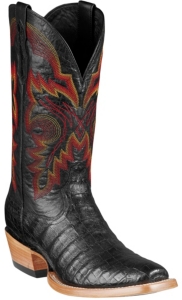 Ariat® Hotwire™ Men's Black Caiman Belly Dual Pro DW Punchy Square Toe Western Boots