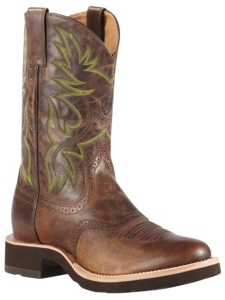 Ariat® Mens Weathered Chestnut Heritage Crepe Sole Round Toe Boot