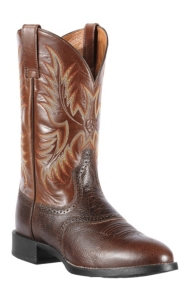 Ariat® Heritage Stockman™ Men's Washed Brown Vintage Cedar Round Toe Western Boots