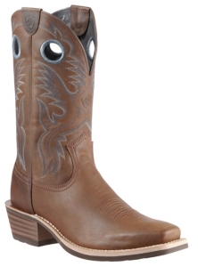 Ariat® Heritage Roughstock™ Men's Distressed Brown Square Toe Western Boots