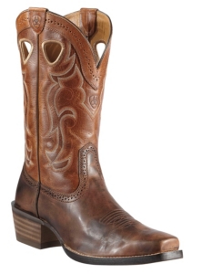 Ariat® Rawhide™ Men's Weathered Chestnut Brown with Vintage Cedar Square Toe Western Boot