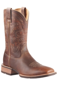 Ariat® Quickdraw™ Men's Brown with Totem Top Wide Square Toe Western Boots