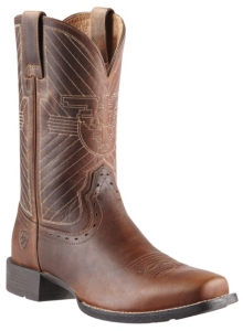 Ariat® Warbird™ Mens Powder Brown Double Welt Punchy Square Toe Western Boots