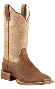Ariat® Honky Tonk™ Men's Tan Oil Gaucho w/Sand Big City Top Double Welt Square Toe Western Boots