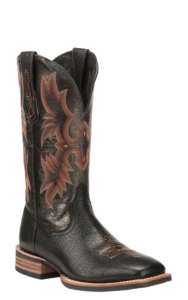 Ariat® Tombstone™ Men's Black Double Welt Wide Square Toe Western Boots