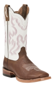 Ariat® Nitro™ Mens Weathered Brown w/White Double Welt Wide Square Toe Western Boot