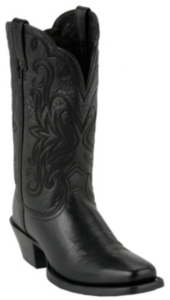 Ariat® Ladies Black Deertan Punchy Square Toe Western Boots