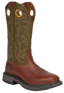 Ariat® Workhog™ Men's Rust w/ OliveTop Square Steel Toe Western Work Boot