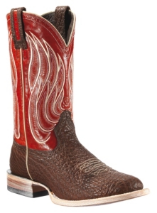 Ariat® High Call™ Men's Chocolate Shoulder w/ Red Top Triple Welt Round Toe Boots