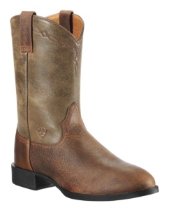 Ariat® Heritage™ Men's Distressed Earth Brown Bomber Roper Boots