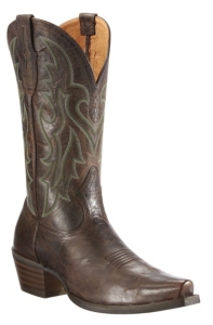 Ariat® Heritage Western™ Men's Dark Weathered Brown Snip Toe Western Boots