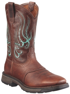 Ariat® Workhog Mesteno™ Men's Brown Oiled Rowdy Square SteelToe Western Work BootAriat® Workhog Mesteno™ Men's Brown Oiled