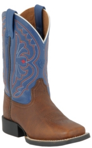 Ariat® Youth Quickdraw Brown Oiled Rowdy w/Royal Top