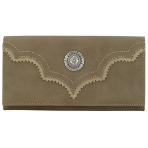 American West® Cheyenne Collection™ Ladies Beige Flap Wallet