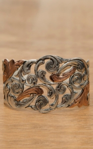 Montana Silversmiths® Silver and Gold Autumn Vines Cuff Bracelet