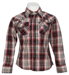 Wrangler® Boy's L/S Western Snap Shirt BJ12469