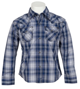 Wrangler® Boy's L/S Western Snap Shirt BJ1255M