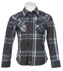 Wrangler® Boy's L/S Western Snap Shirt BJ12599