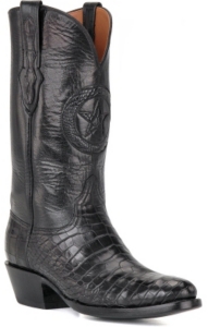 Black Jack® Men's Black Gator Belly Exotic Western Boots