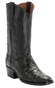 Black Jack® Men's Black Caiman Flank French Toe Western Exotic Boots