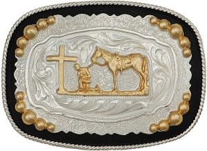 Montana Silversmiths® On Bended Knee Prayer Rectangluar Buckle