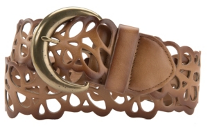 Angie® Brown Scalloped Woven Belt BL119BR
