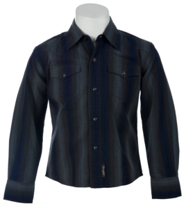 Wrangler® Boy's L/S Western Snap Shirt BVR115M