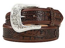 Tony Lama® Men's Chocolate Brown Southern Caiman Belt