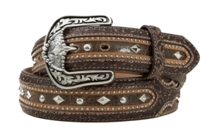 Tony Lama® Brown Dalhart Diamond Belt