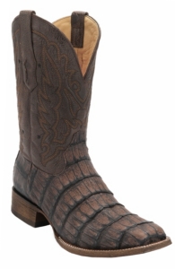 Corral® Men's Brown Crackle Caiman Exotic Double Welt Square Toe Western Boots