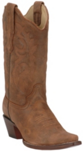 Corral® Ladies Tobacco Brown Distress Leather Snip Toe Western Boot