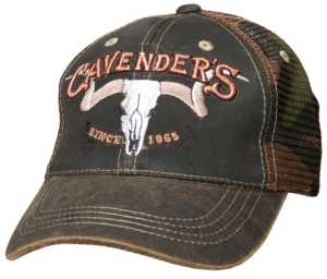 Cavender's® 3D Logo & Skull Camo Mesh Cap