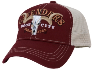 Cavenders® Burgundy with Cream Mesh Trucker Cap