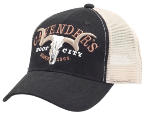 Cavenders® Black with Cream Mesh Trucker Cap