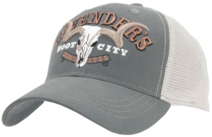 Cavenders® Grey with Cream Mesh Trucker Cap