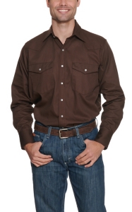 Cowboy Workwear® Dark Brown Snap Western Workshirt