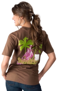 Cowgirls Unlimited® Ladies Brown Barrelicious Short Sleeve Tee