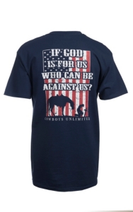 Cowboys Unlimited® Men's Navy For Us Short Sleeve Tee