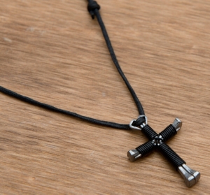 Disciple’s Cross® Black Wire Wrap Cross Necklace