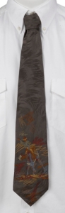 Circle S® Grey Bucking Bull Trail Dust Neck Tie