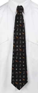 Circle S® Black with Cowboy Elements Neck Tie