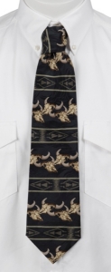 Circle S® Navy Southwest Skull Neck Tie