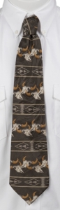 Circle S® Grey Southwest Skull Neck Tie