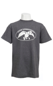 Duck Commander® Youth Charcoal with White Logo S/S Tee