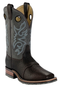 Double H® Ice Collection™ Mens Chocolate w/ Cool Grey Top Square Toe Western Boots