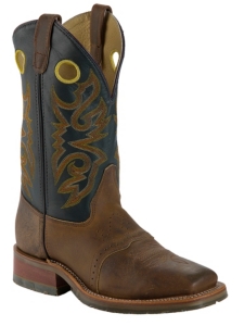Double H® ICE Collection™ Men’s Brown w/ Green Top Square Toe Western Boot