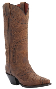 Dan Post® Ladies Tan Distressed Sidewinder Snip Toe Western Boots
