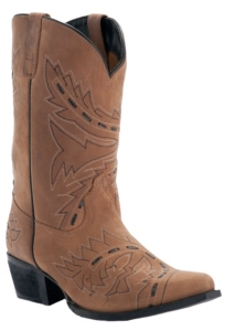 Dan Post® Youth Tan Sidewinder Black Laced Snip Toe Western Boot