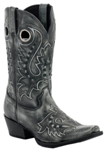 Durango® Gambler™ Men's Charcoal Debossed Snip Toe Western Boot