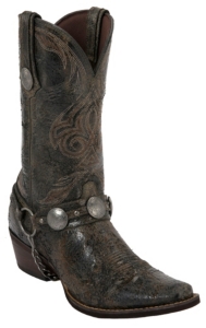 Durango® Men's Distressed Brown Calico Concho Harness Snip Toe Western Boot